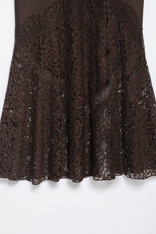 Elegant Lace-Trim Skirt