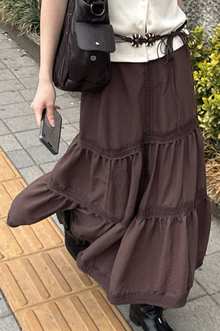 Tiered Lace Maxi Skirt