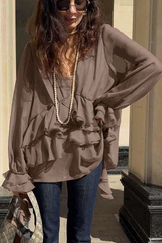 Ruffle Layered Blouse
