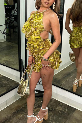 Halter Neck Floral Sundress