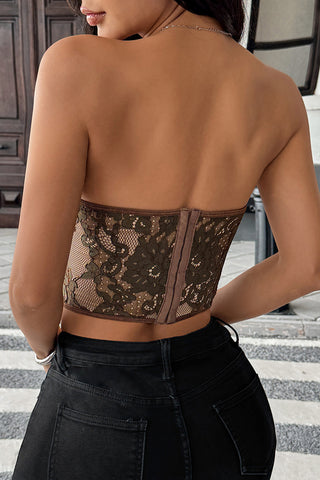 Strapless Lace Corset Tank Top