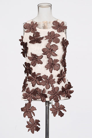 Floral Appliqué Sleeveless Tank