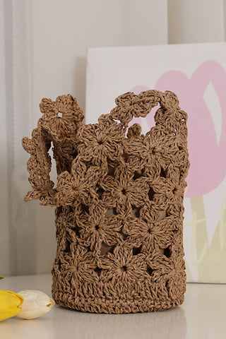Handwoven Crochet Bucket Bag