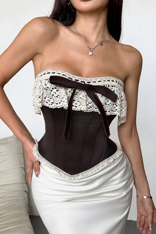 Lace Strapless Corset Top