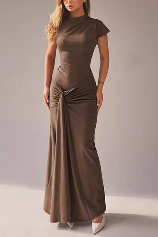 Elegant Dress with Ruched Detail