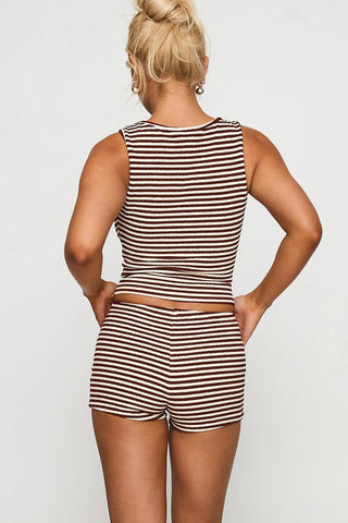 Striped Tank and Shorts Set