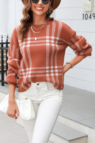 Plaid Patterned Sweater