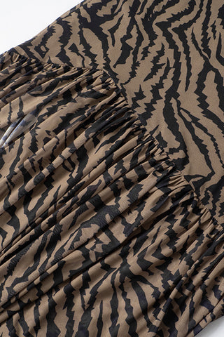 Strapless Zebra Print Dress