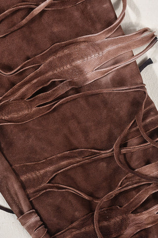 Distressed Fringe Casual Pants