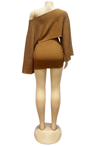 Asymmetric Skirt Set with Tie Detail