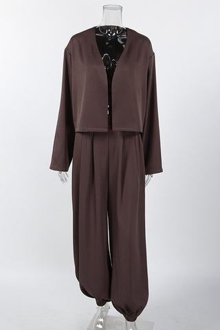 Chic Long Sleeve Pants Set