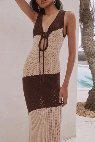 Striped Knit Cover-Up Dress