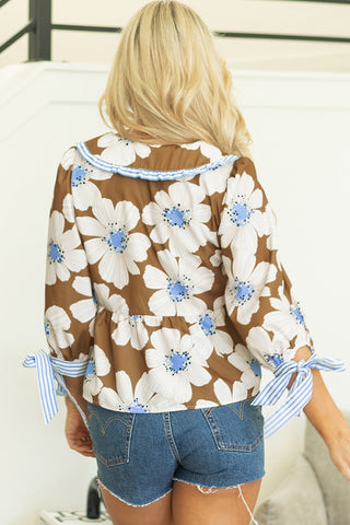 Floral Puff Sleeve Blouse