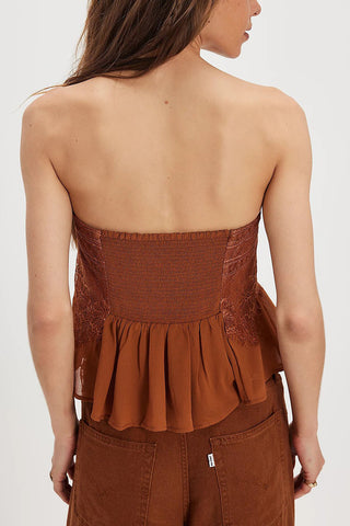 Strapless Lace Detail Tank Top