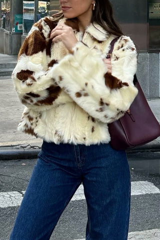 Faux Fur Patterned Jacket