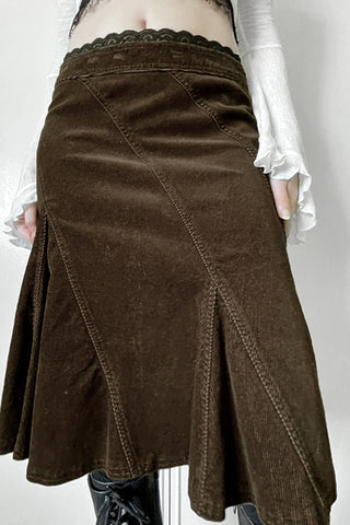 Lace Trimmed Midi Skirt