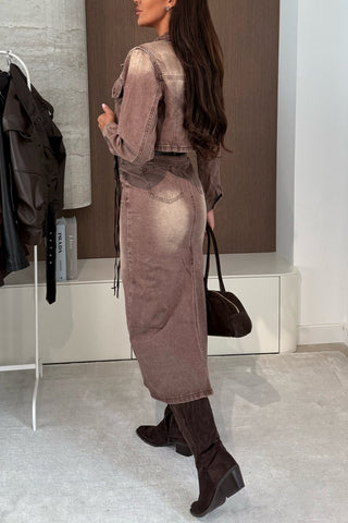 Chic Jacket and Skirt Set