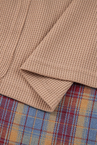 Plaid Patchwork Casual Top