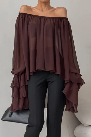 Off-Shoulder Flowy Blouse