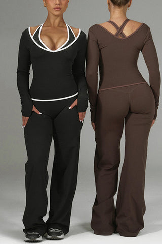 Elegant Long-Sleeve Pants Set