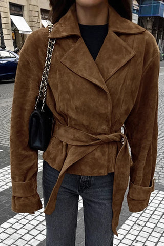 Tie-Waist Blazer Jacket