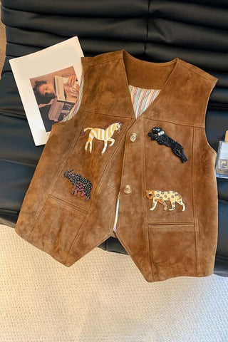 Animal Appliqué Vest