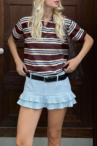 Classic Striped Polo Shirt