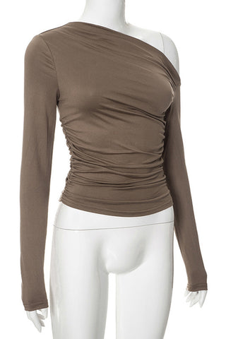 Asymmetric Long-Sleeve Top