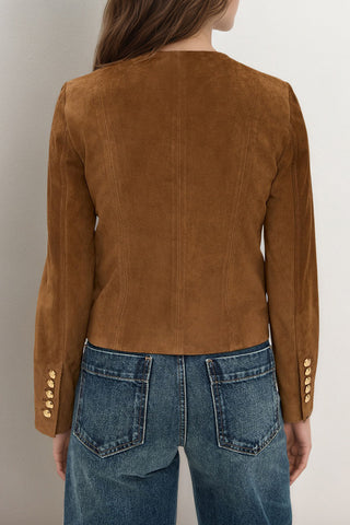 Elegant Button-Front Cropped Jacket
