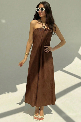 Halter-Neck Maxi Dress