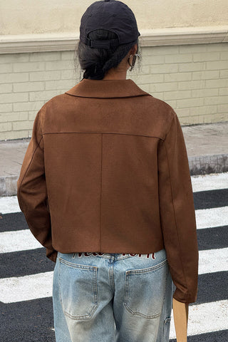 Chic Button-Up Cropped Jacket