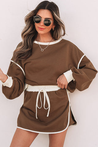 Relaxed Pullover and Skirt Set