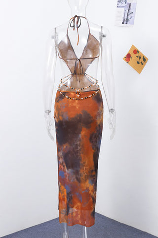 Cutout Animal Print Sundress