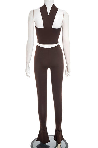 Stylish Two-Piece Flare Pant Set