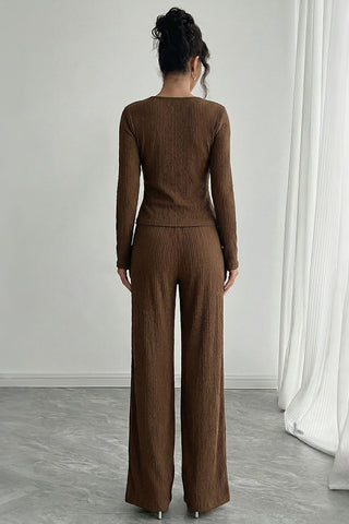 Wrap Top Matching Pant Set
