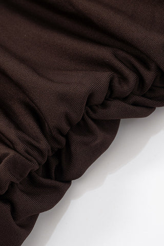 Knotted Shoulder Ruched Tank Top