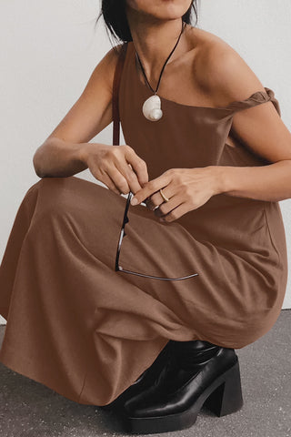 Elegant One-Shoulder Casual Dress