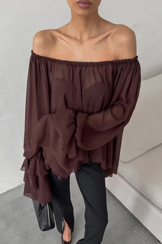 Off-Shoulder Flowy Blouse