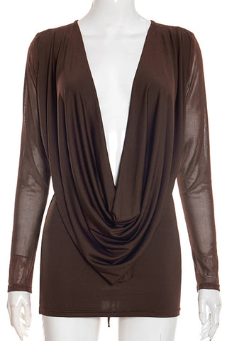 Deep V Evening Dress