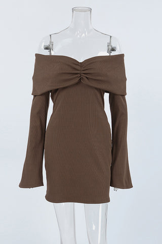 Off-Shoulder Knit Dress