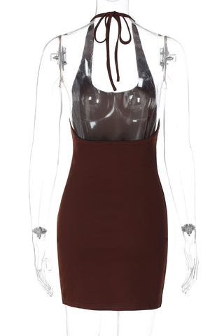 Studded Halter Night Out Dress