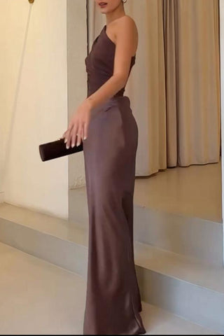One-Shoulder Evening Gown