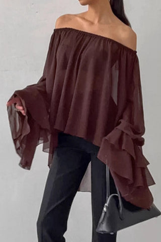 Off-Shoulder Ruffle Blouse