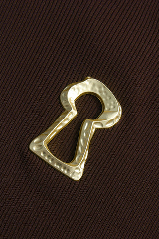 Sleeveless Midi Dress with Keyhole Detail