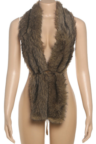 Plush Draped Vest