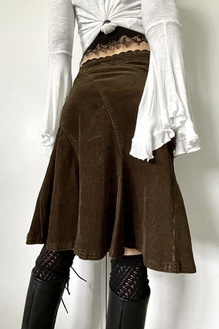 Lace Trimmed Midi Skirt