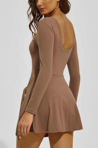 Long Sleeve Tennis Mini Dress