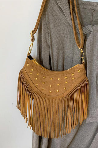 Fringe Studded Handbag