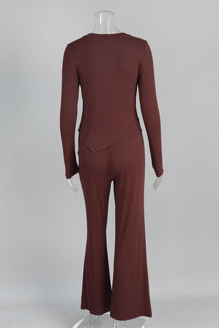 Layered Two-Piece Pants Set