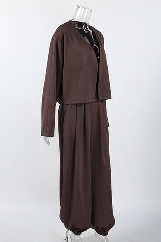 Chic Long Sleeve Pants Set
